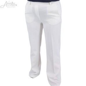 Anna Montana pantalon 1065 Wide leg Kassel - Wit